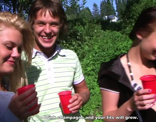 Русские студенты бухают и вытворяют чудеса на природе - разговорное порно
